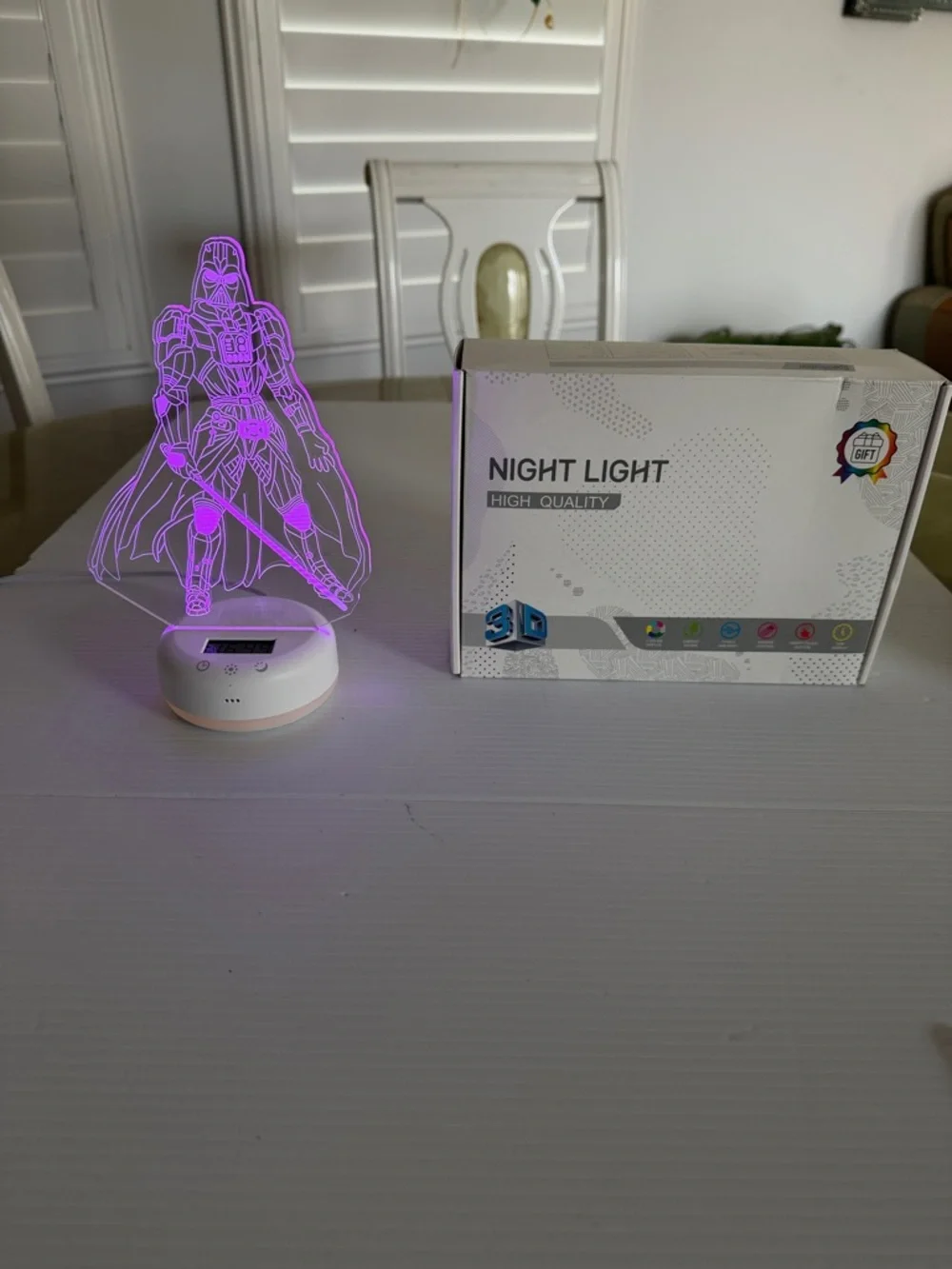 3D Illusion Acrylic Kids Led Night Light Star Wars Theme 16 Color Changes